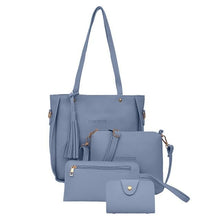 Load image into Gallery viewer, Polyurethane Leather Bag Set For Women Blue