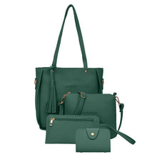 Load image into Gallery viewer, Polyurethane Leather Bag Set For Women Green