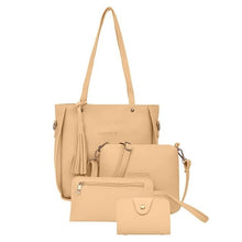 Load image into Gallery viewer, Polyurethane Leather Bag Set For Women Khaki