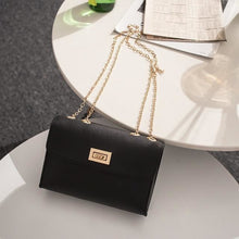 Load image into Gallery viewer, Faux Leather Chain Handbag Purse For Women Black