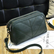 Load image into Gallery viewer, Leather Replica Elongated Purse Handbag For Women Army Green