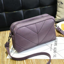 Load image into Gallery viewer, Leather Replica Elongated Purse Handbag For Women Purple