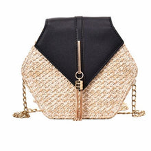 Load image into Gallery viewer, Hexagon Hay Style Handbag For Women Black