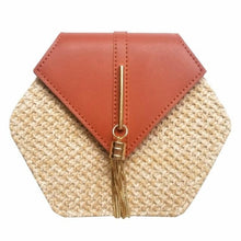 Load image into Gallery viewer, Hexagon Hay Style Handbag For Women Yellow Brown