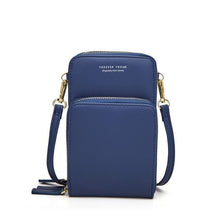 Load image into Gallery viewer, Fashion Smooth Pu Leather Wallet Purse For Women Deep Blue / A