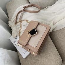 Load image into Gallery viewer, Polyurethane Leather Bag Diamond Lock Purse For Women Khaki