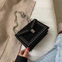 Load image into Gallery viewer, Chain Polyurethane Leather Cross-Body Bag For Women Black
