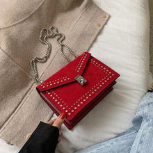 Load image into Gallery viewer, Chain Polyurethane Leather Cross-Body Bag For Women Red