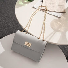 Load image into Gallery viewer, Faux Leather Chain Handbag Purse For Women Gray