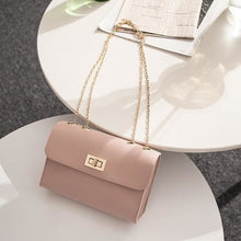 Load image into Gallery viewer, Faux Leather Chain Handbag Purse For Women Pink