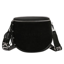 Load image into Gallery viewer, Messenger Polyurethane Leather Womens Bag Black