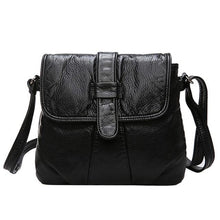 Load image into Gallery viewer, Polyurethane Leather Smooth Shoulder Bag For Women Black 2