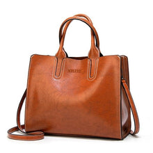 Load image into Gallery viewer, Faux Leather Fashion Bag For Women White And Brown