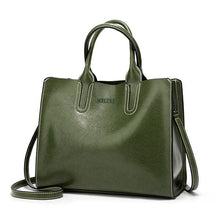 Load image into Gallery viewer, Faux Leather Fashion Bag For Women White And Green