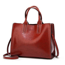 Load image into Gallery viewer, Faux Leather Fashion Bag For Women White And Red