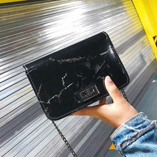 Load image into Gallery viewer, Marble Classic Purse Chain Womens Handbag Black