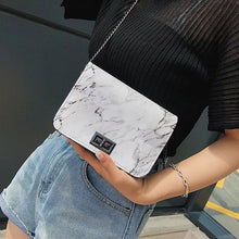 Load image into Gallery viewer, Marble Classic Purse Chain Womens Handbag White