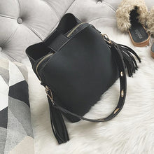 Load image into Gallery viewer, Scrub Fashion Handbag Shoulder Bag For Women Black