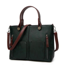 Load image into Gallery viewer, Business-Woman Leather Replica Shoulder Bag Green