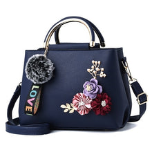 Load image into Gallery viewer, Flower Pendant Polyurethane Leather Bag for Women