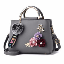 Load image into Gallery viewer, Flower Pendant Polyurethane Leather Bag for Women