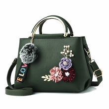 Load image into Gallery viewer, Flower Pendant Polyurethane Leather Bag for Women