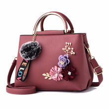 Load image into Gallery viewer, Flower Pendant Polyurethane Leather Bag for Women