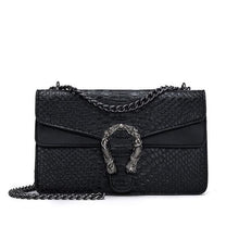 Load image into Gallery viewer, Snake Chain Purse Shoulder Bag For Women Black / L