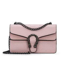 Load image into Gallery viewer, Snake Chain Purse Shoulder Bag For Women Pink / L