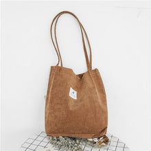 Load image into Gallery viewer, Smooth Corduroy Trendy Handbag For Women Brown