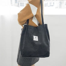 Load image into Gallery viewer, Smooth Corduroy Trendy Handbag For Women Black