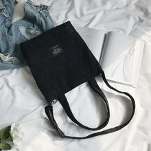 Load image into Gallery viewer, Corduroy Casual Shoulder Bag For Women Black