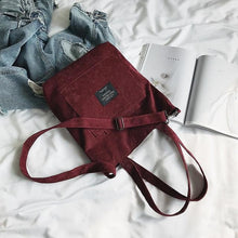 Load image into Gallery viewer, Corduroy Casual Shoulder Bag For Women Burgundy