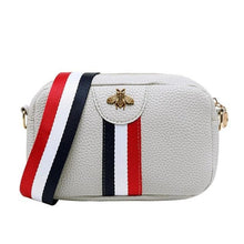 Load image into Gallery viewer, Bee Faux Leather Square Cross-Body Womens Purse Light Gray