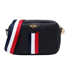 Load image into Gallery viewer, Bee Faux Leather Square Cross-Body Womens Purse Black