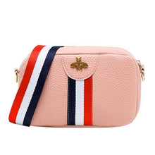 Load image into Gallery viewer, Bee Faux Leather Square Cross-Body Womens Purse Pink