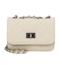 Load image into Gallery viewer, Leather Replica Chain Hasp Cross-Body Bag Womens Handbag Beige