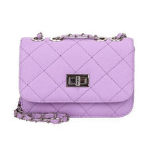 Load image into Gallery viewer, Leather Replica Chain Hasp Cross-Body Bag Womens Handbag Taro Color