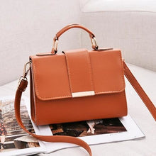 Load image into Gallery viewer, Zipper Leather Replica Shoulder Bag For Women Brown