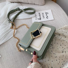 Load image into Gallery viewer, Polyurethane Leather Bag Diamond Lock Purse For Women Green